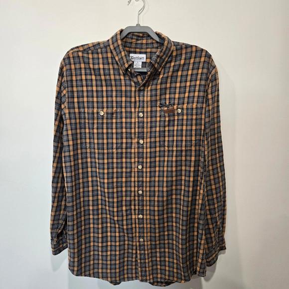 Carhartt Other - Carhartt Flannel Plaid Button Down Shirt S151 Large Tall